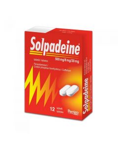 SOLPADEINE 500 mg/8 mg/30 mg tabletes, N12