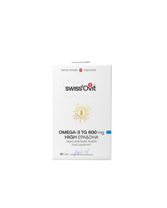 SWISS'OVIT Omega-3 TG 600 mg zivju eļļa, kapsulas, N30