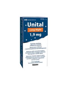 VITABALANS Unital Long Night 1,9 mg tabletes, N30