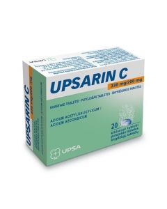 UPSARIN C 330 mg/200 mg putojošās tabletes N20