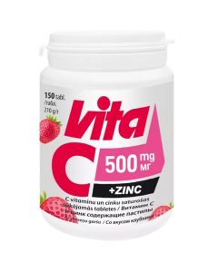VITABALANS Vita C 500 mg + Zinc sūkājamās tabletes, N150